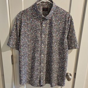 Untuckit Performance Button-Down Camp Shirt Floral AOP - Size XL Stretch Nylon